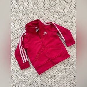 Adidas 12m Pink Zip-Up Track Jacket